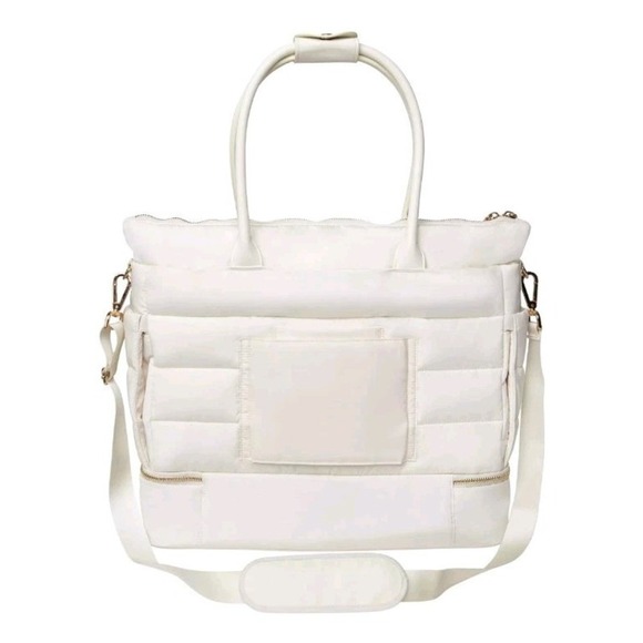 iPack Puffy Fashion‎ Tote Luggage Bag Travel Adjustable Strap Laptop Pocket - Picture 2 of 5